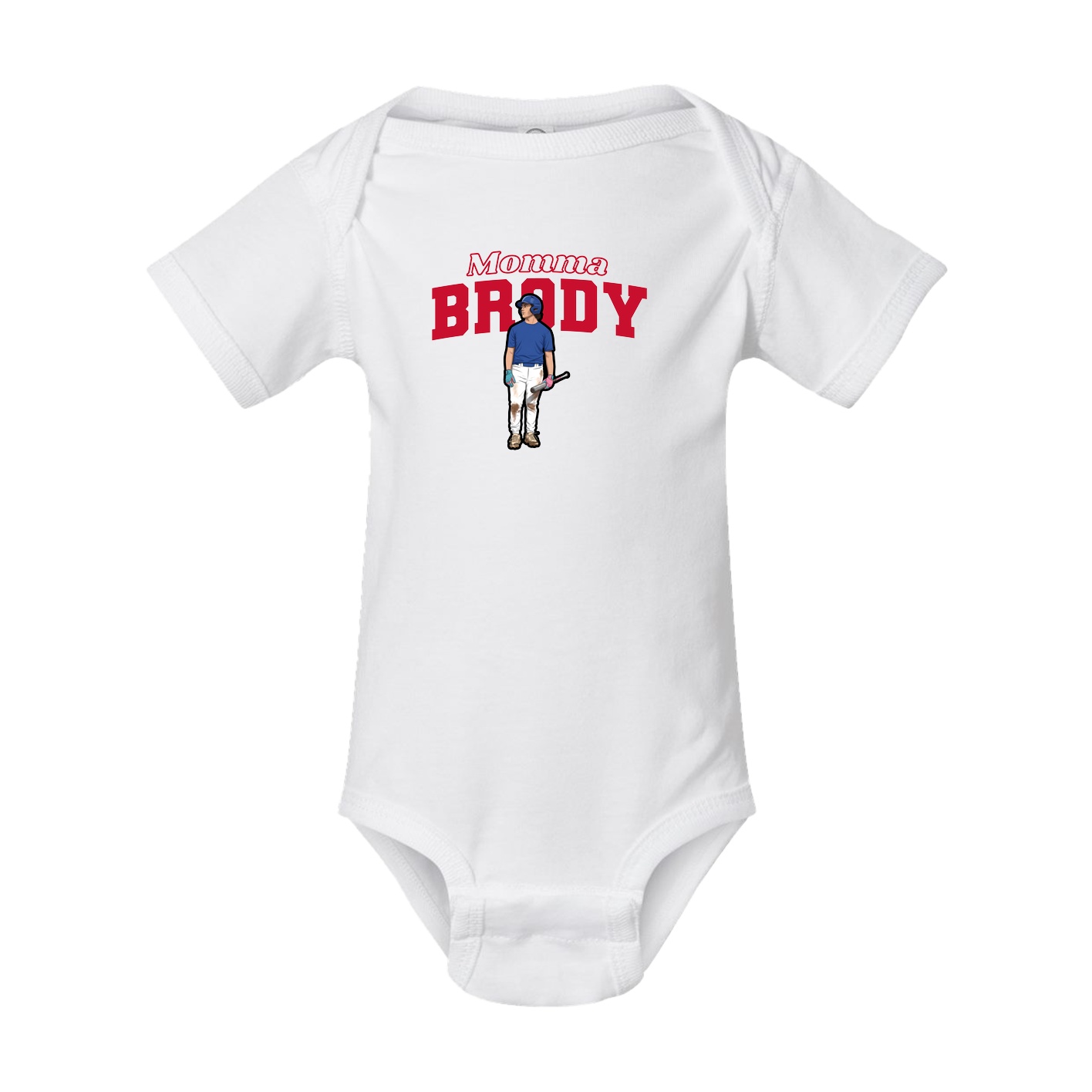 Baby Onesie — Mothers Day Block in White