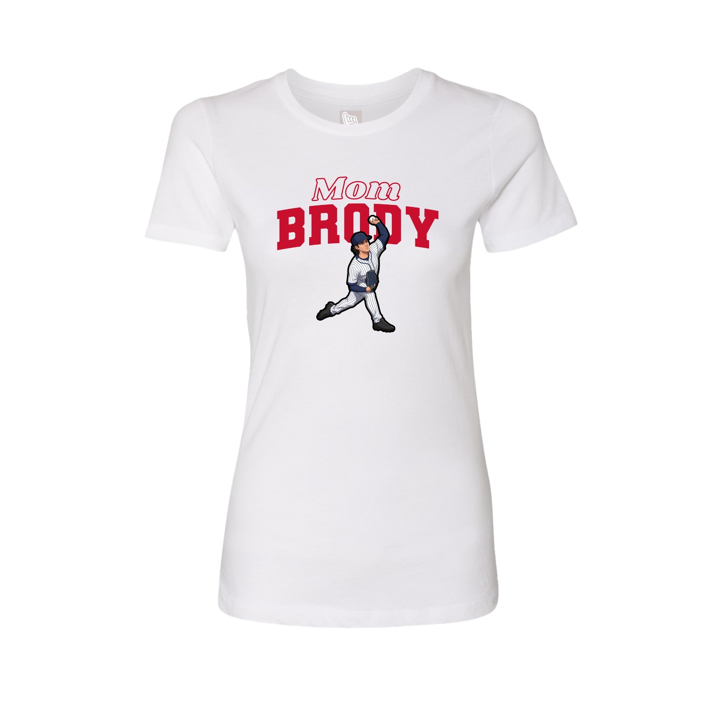 Womens Tee — Mothers Day Block in White