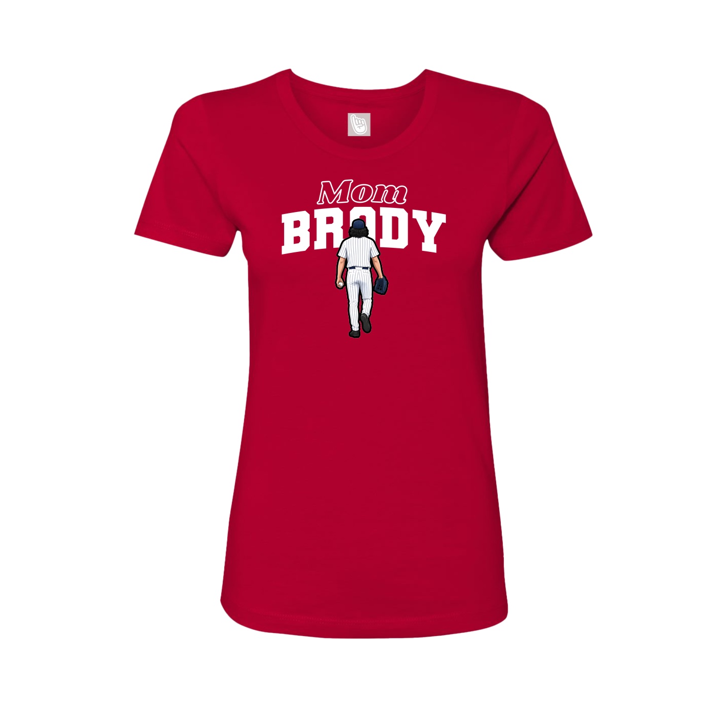 Womens Tee — Mothers Day Block in Red