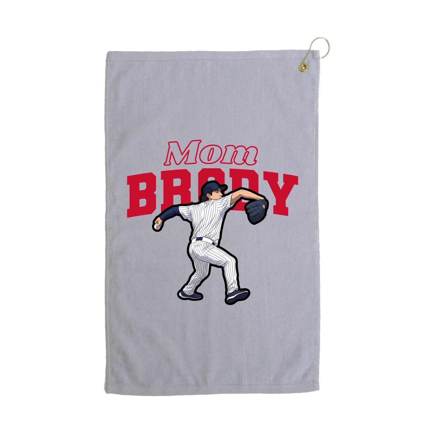 Golf Towel — Mothers Day Block in Grey