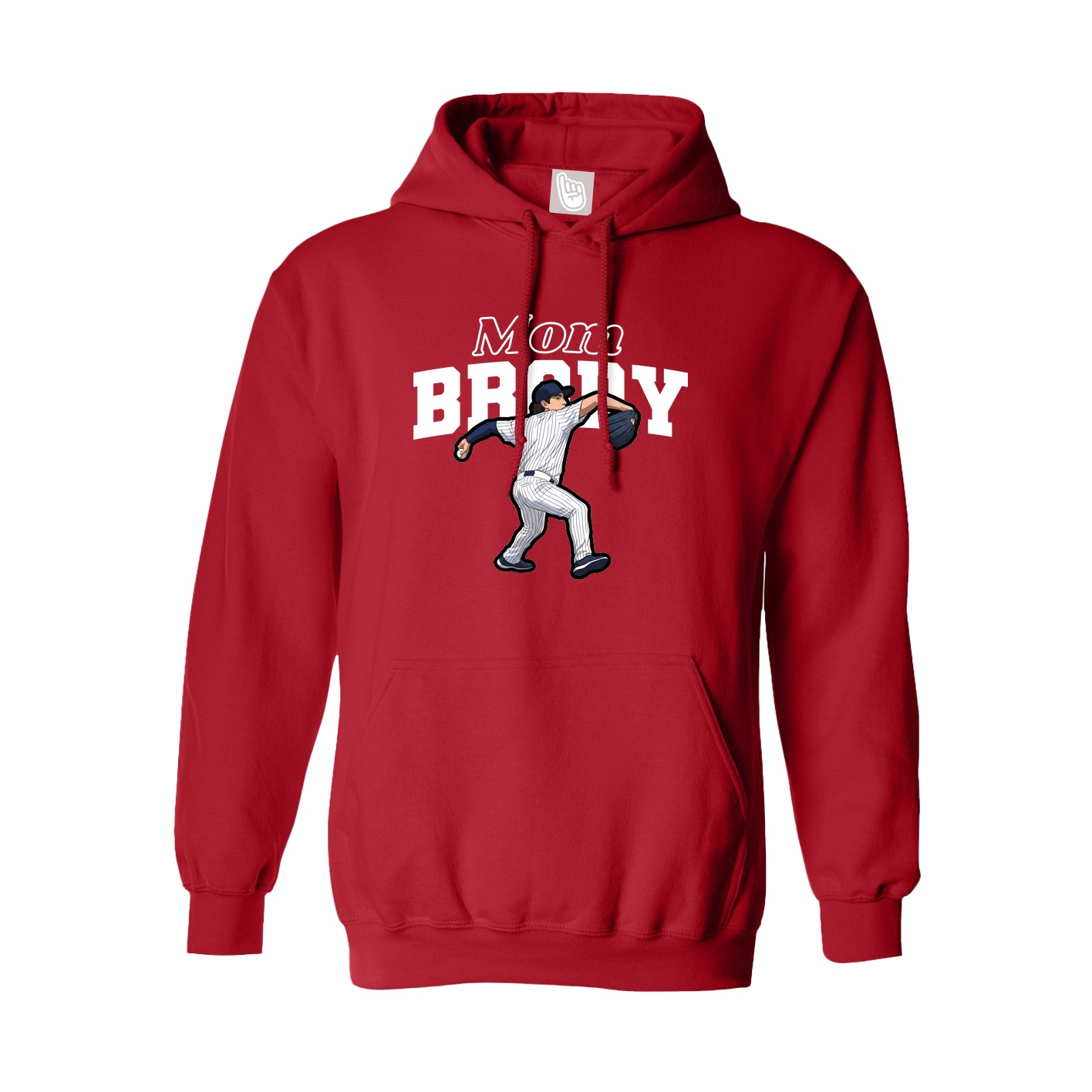 Youth Hoodie — Mothers Day Block in Red