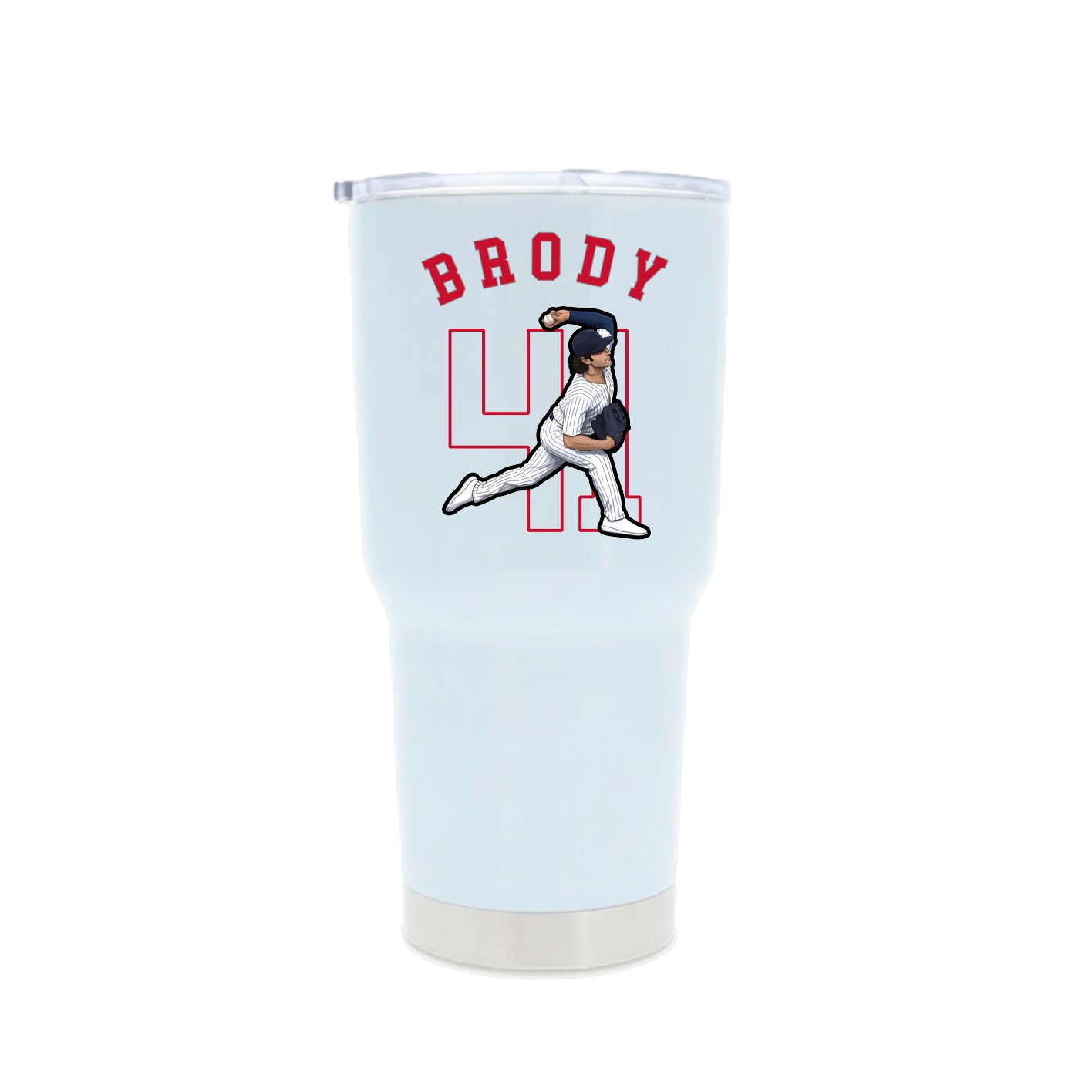 30oz Stainless Steel Tumbler — Shirsey Arch in White