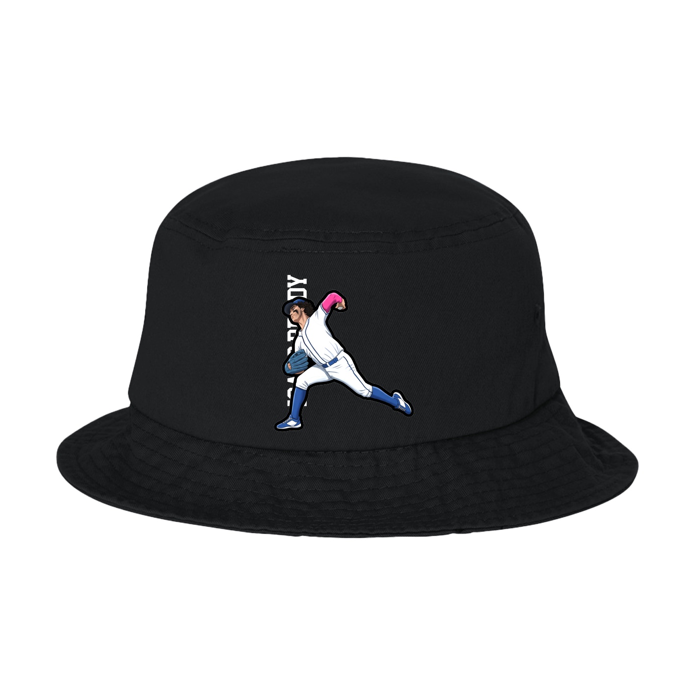 Bucket Cap — Name Vertical in Black