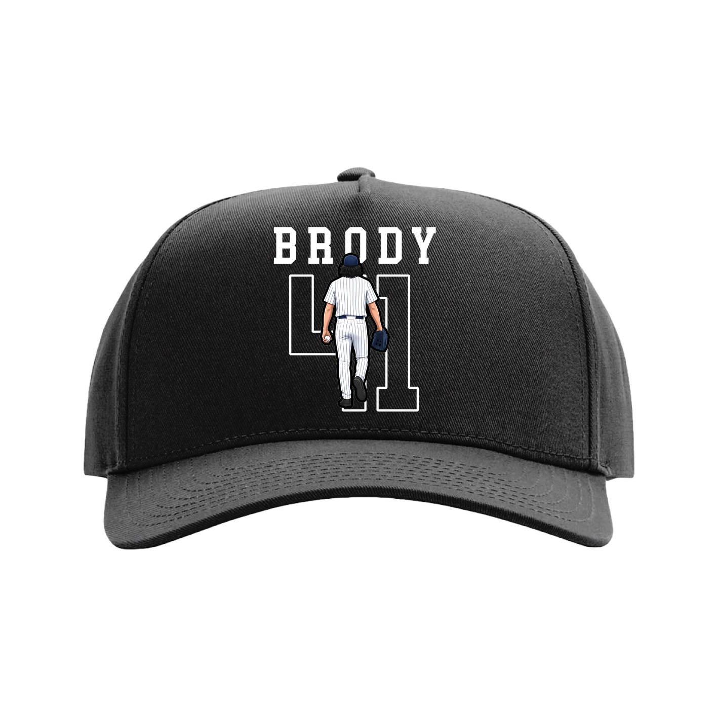 Full Fabric Five-Panel Champ Cap — Shirsey in Black