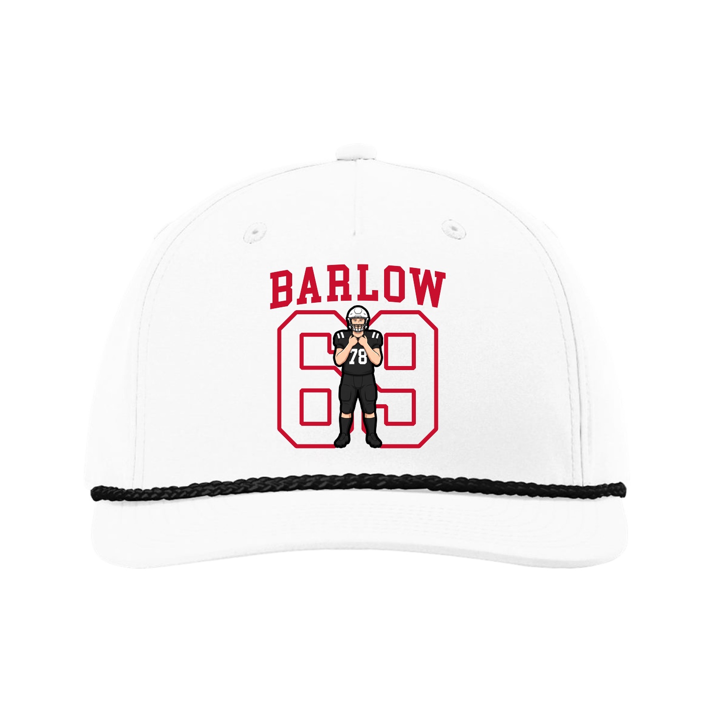 Five-Panel Classic Rope Cap — Shirsey in White