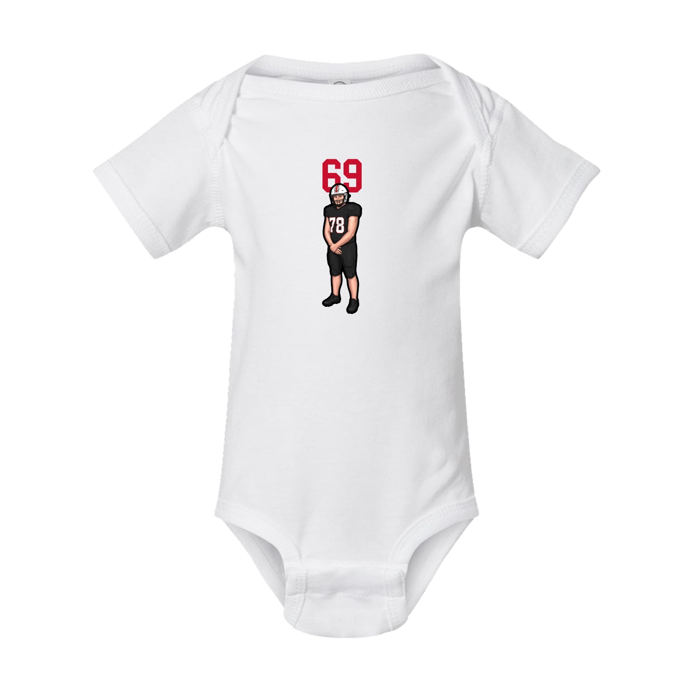 Baby Onesie — Number Top in White