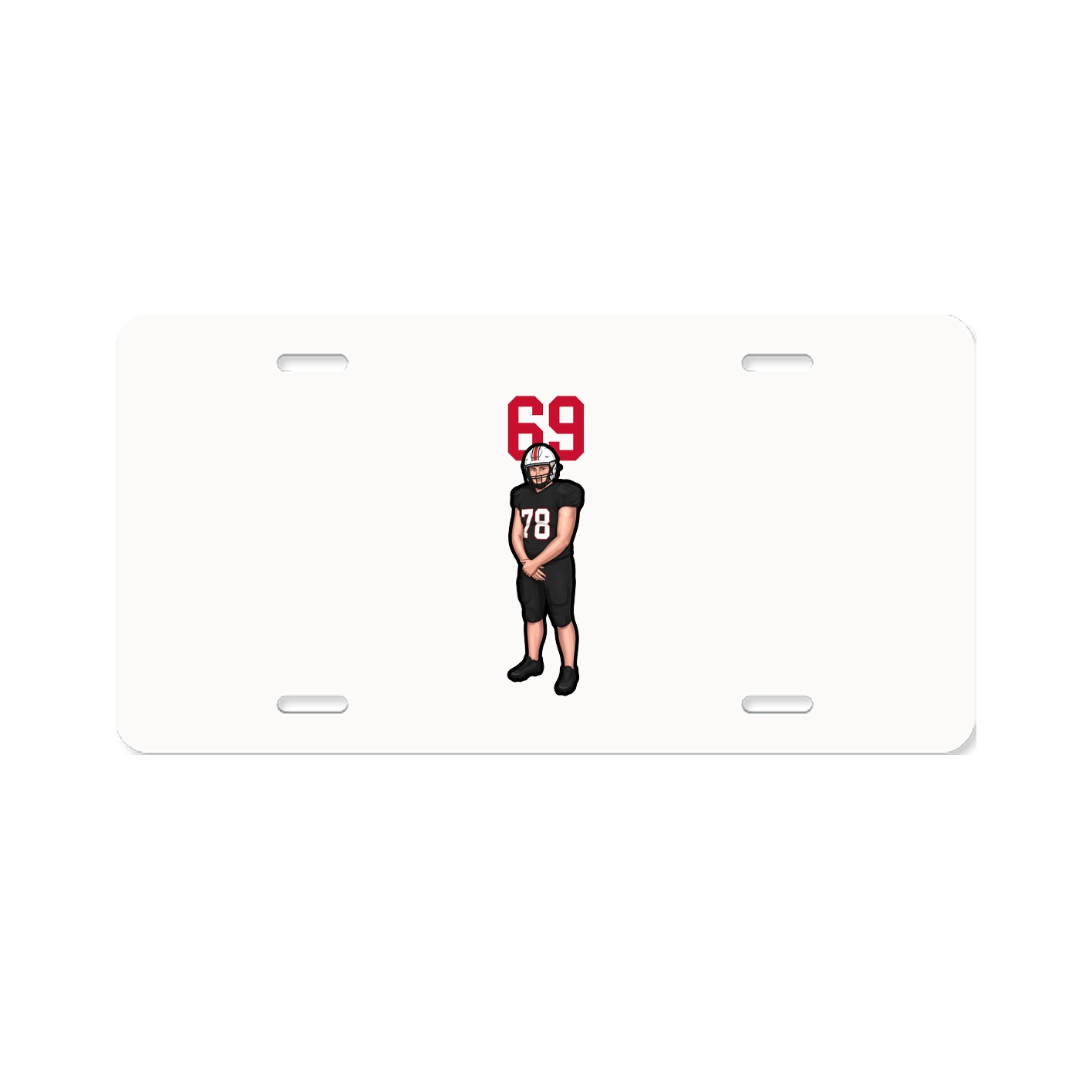 License Plate — Number Top in Classic