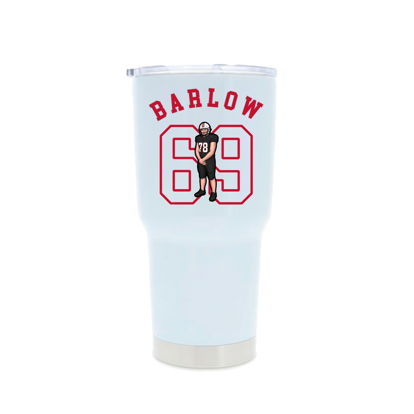 30oz Stainless Steel Tumbler — Shirsey Arch in White
