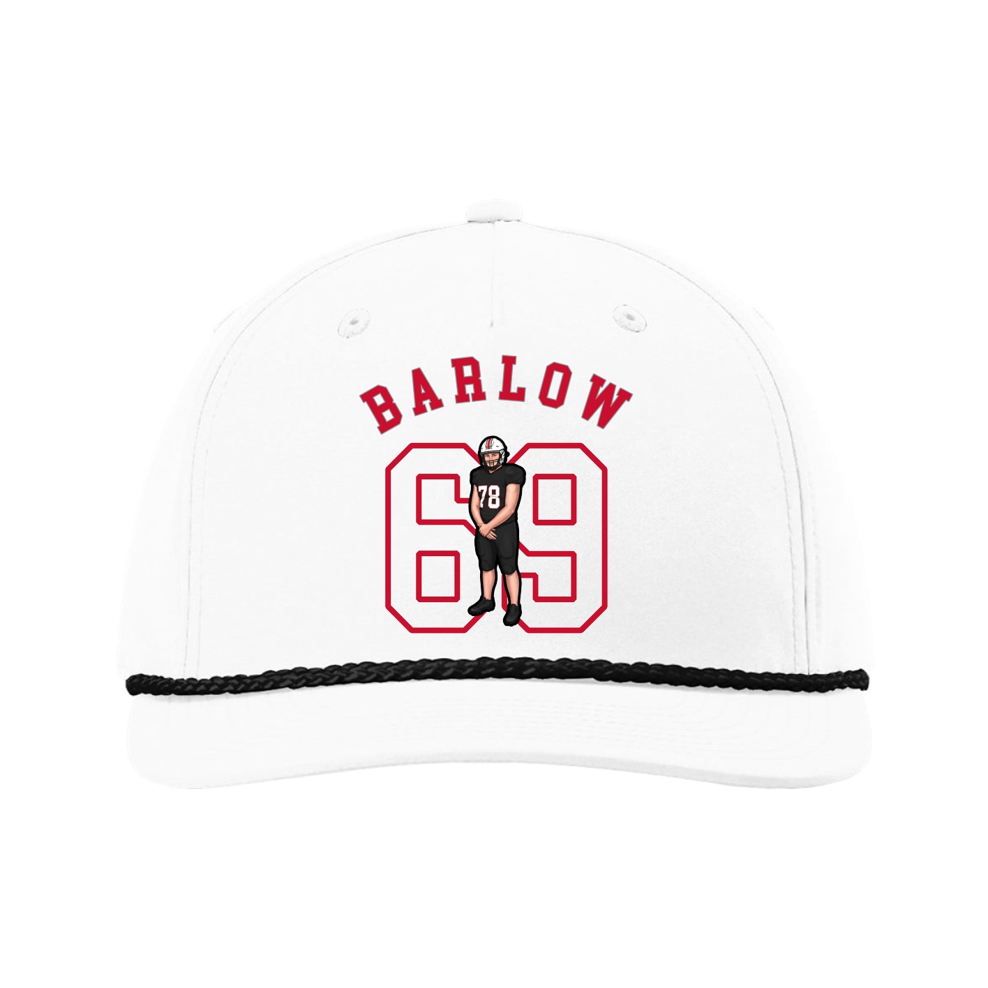 Five-Panel Classic Rope Cap — Shirsey Arch in White