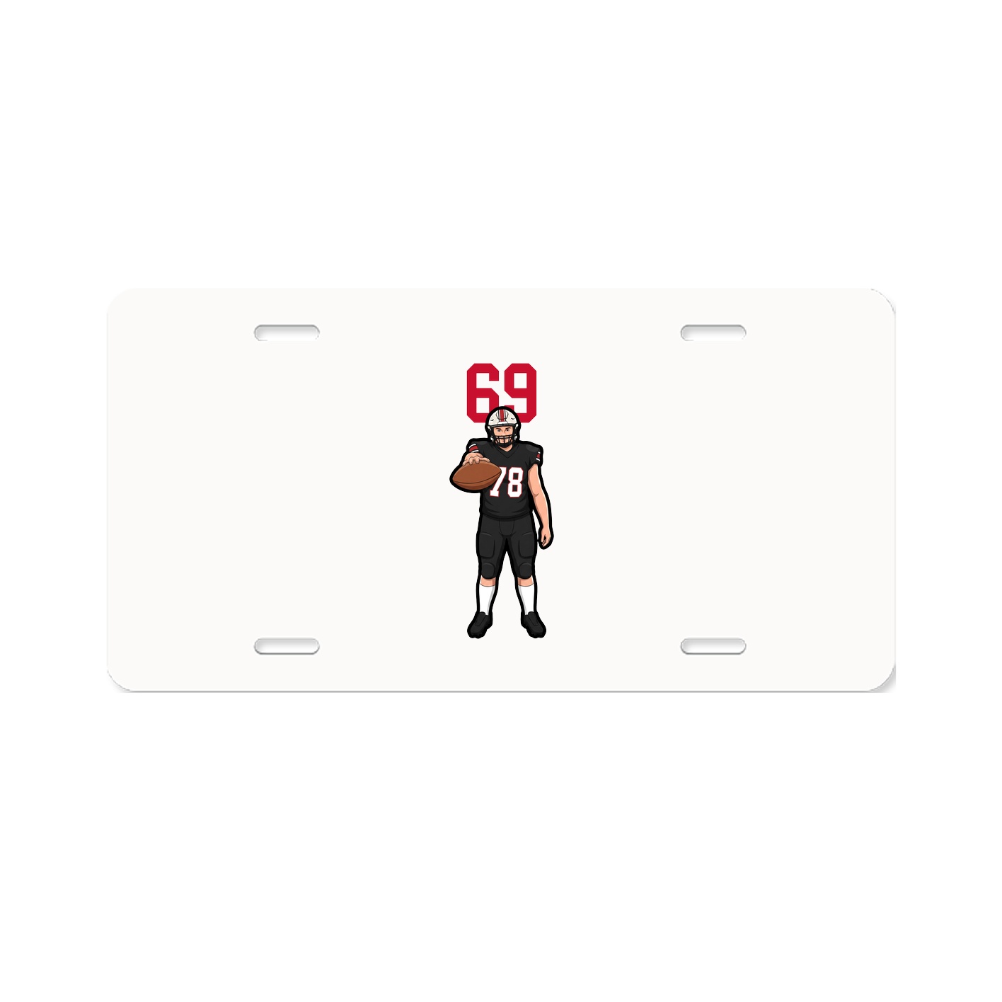 License Plate — Number Top in Classic