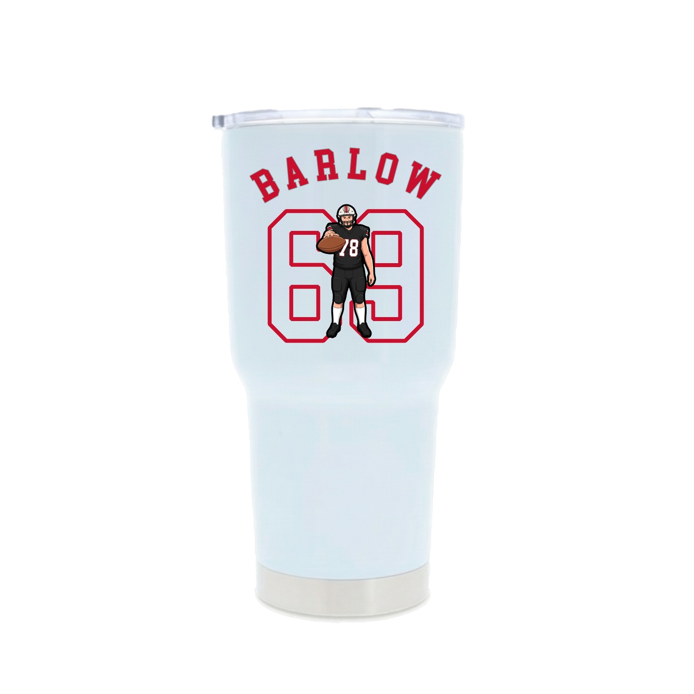30oz Stainless Steel Tumbler — Shirsey Arch in White
