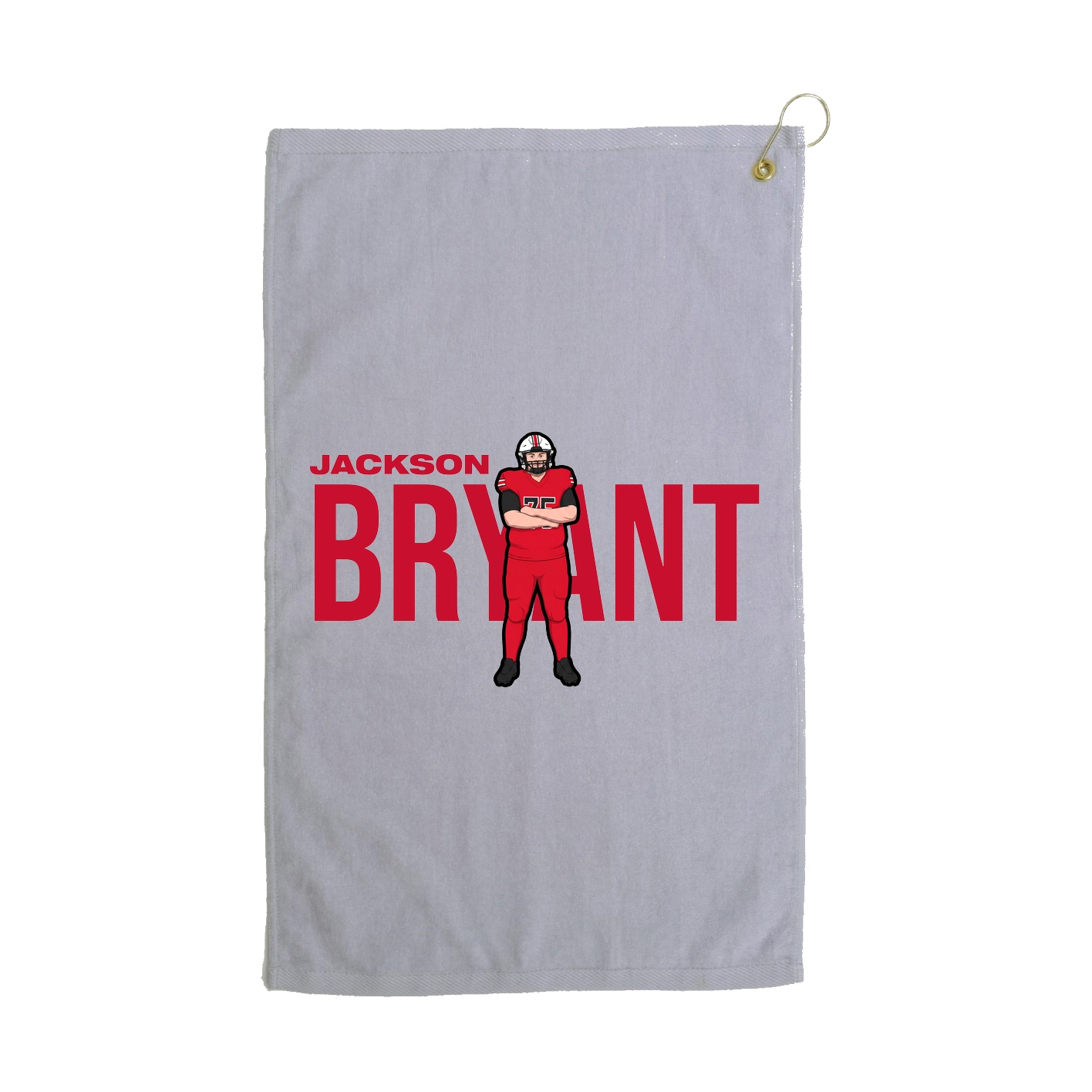 Golf Towel — Player Name in Grey