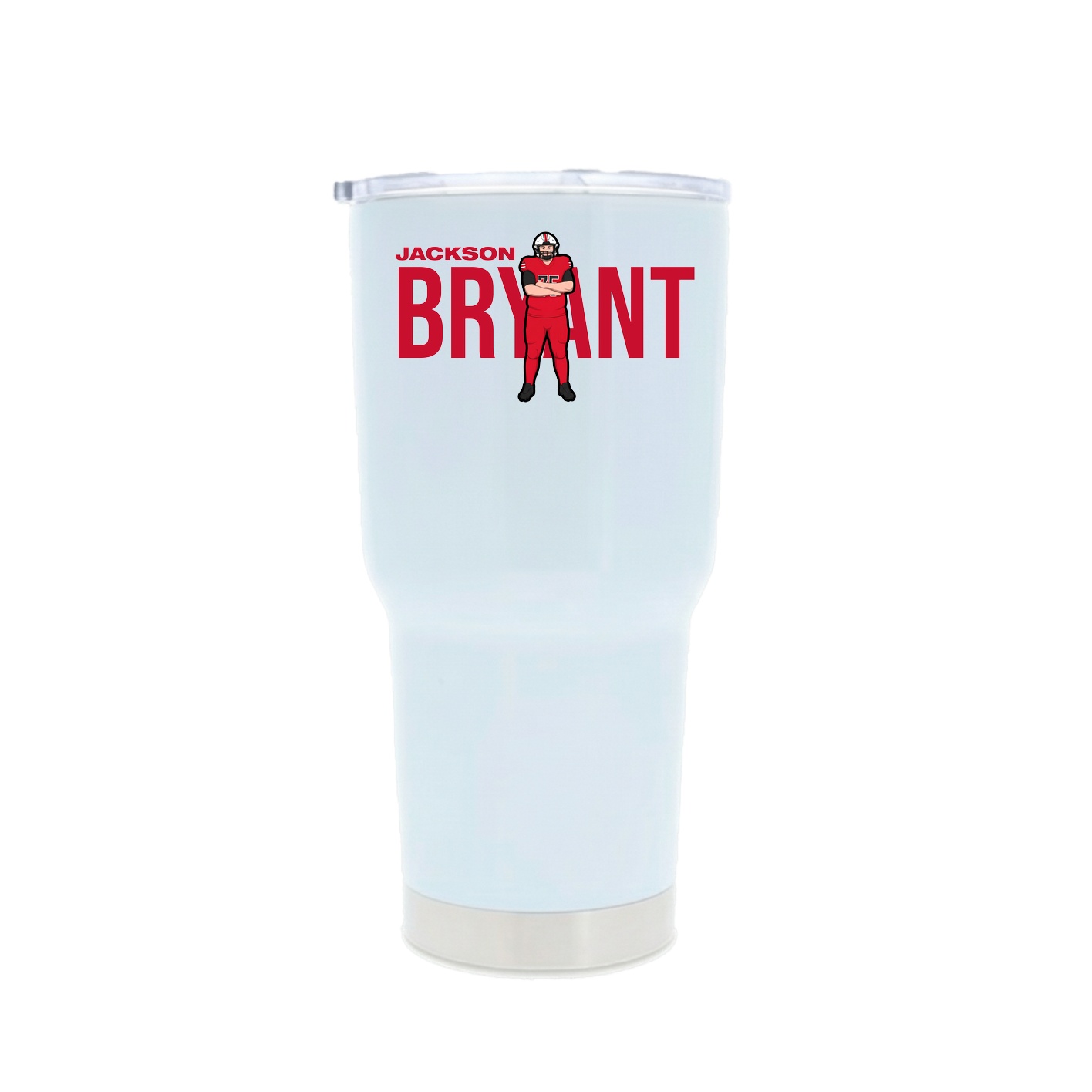 30oz Stainless Steel Tumbler — Player Name in White