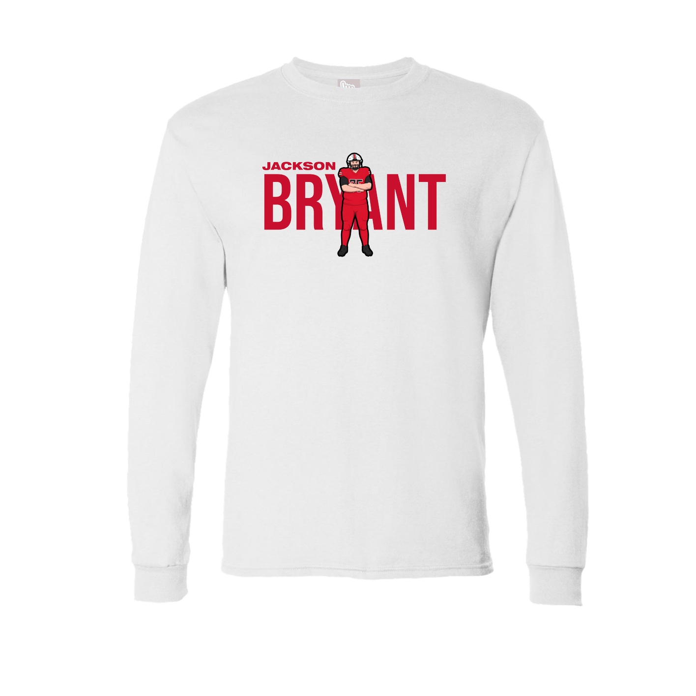 Long Sleeve Tee — Player Name in White
