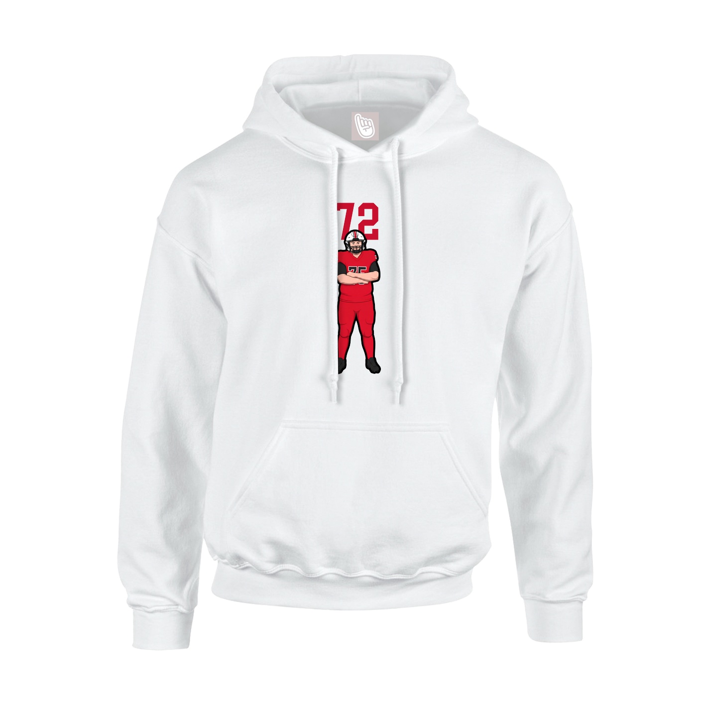Hoodie — Number Top in White