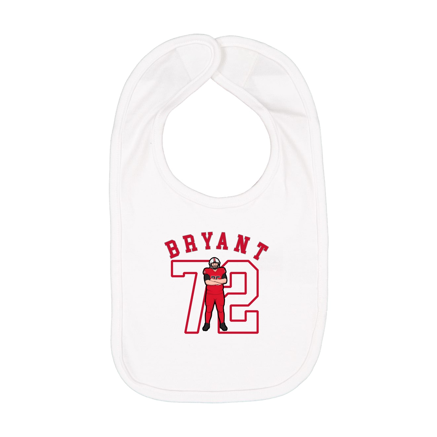Infant Bib — Shirsey Arch in White