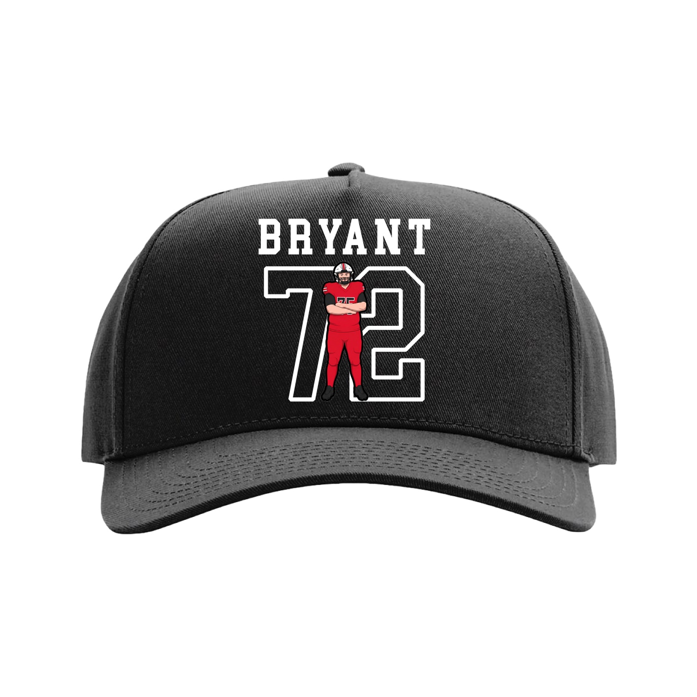 Full Fabric Five-Panel Champ Cap — Shirsey in Black