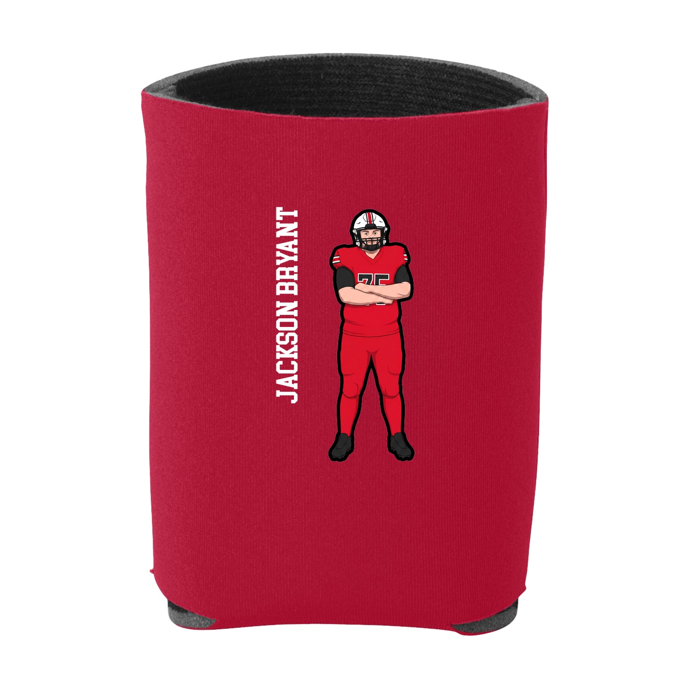 Can Holder — Name Vertical in Red
