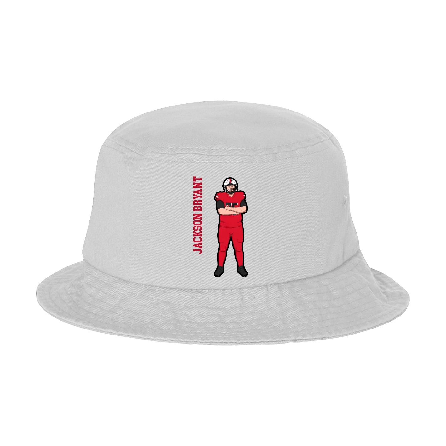 Bucket Cap — Name Vertical in White