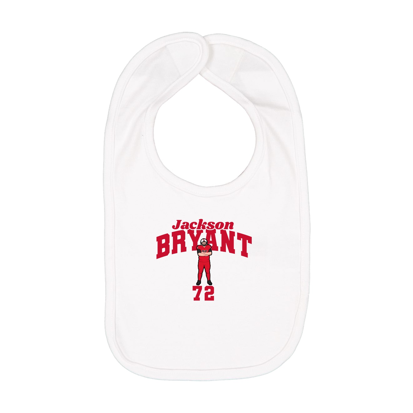 Infant Bib — Signature Arch in White