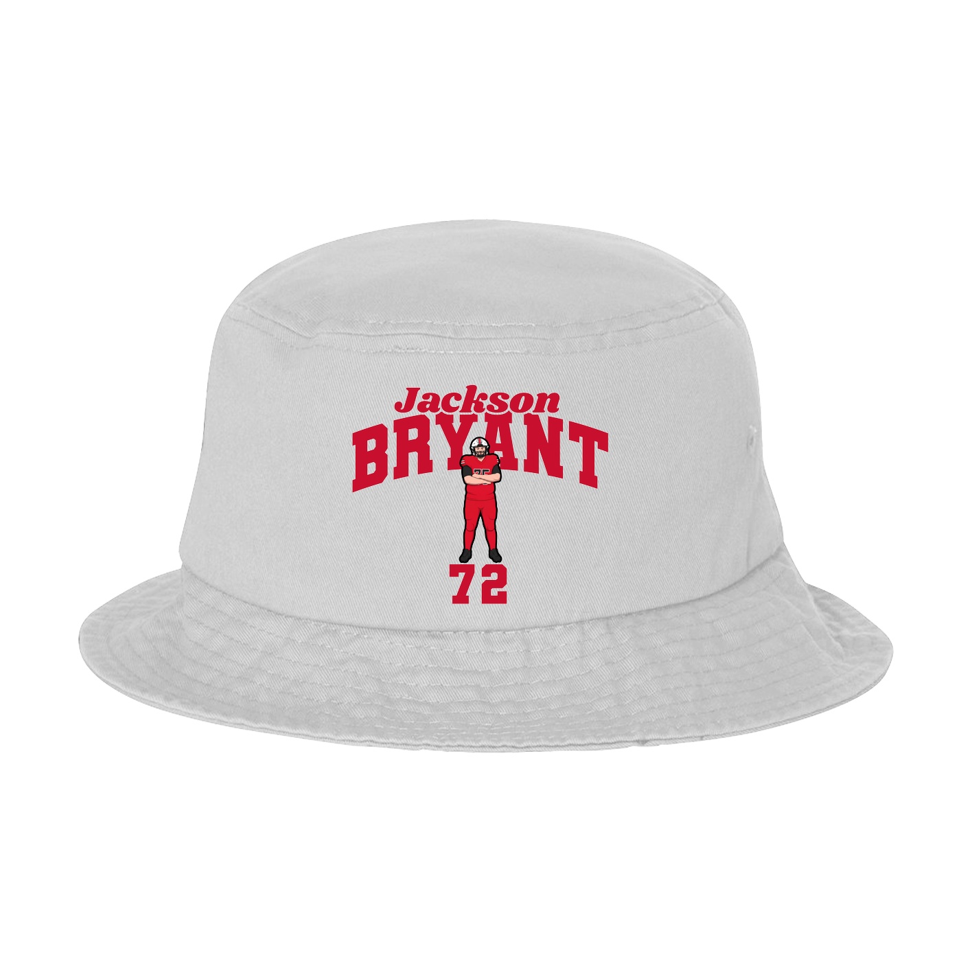 Bucket Cap — Signature Arch in White