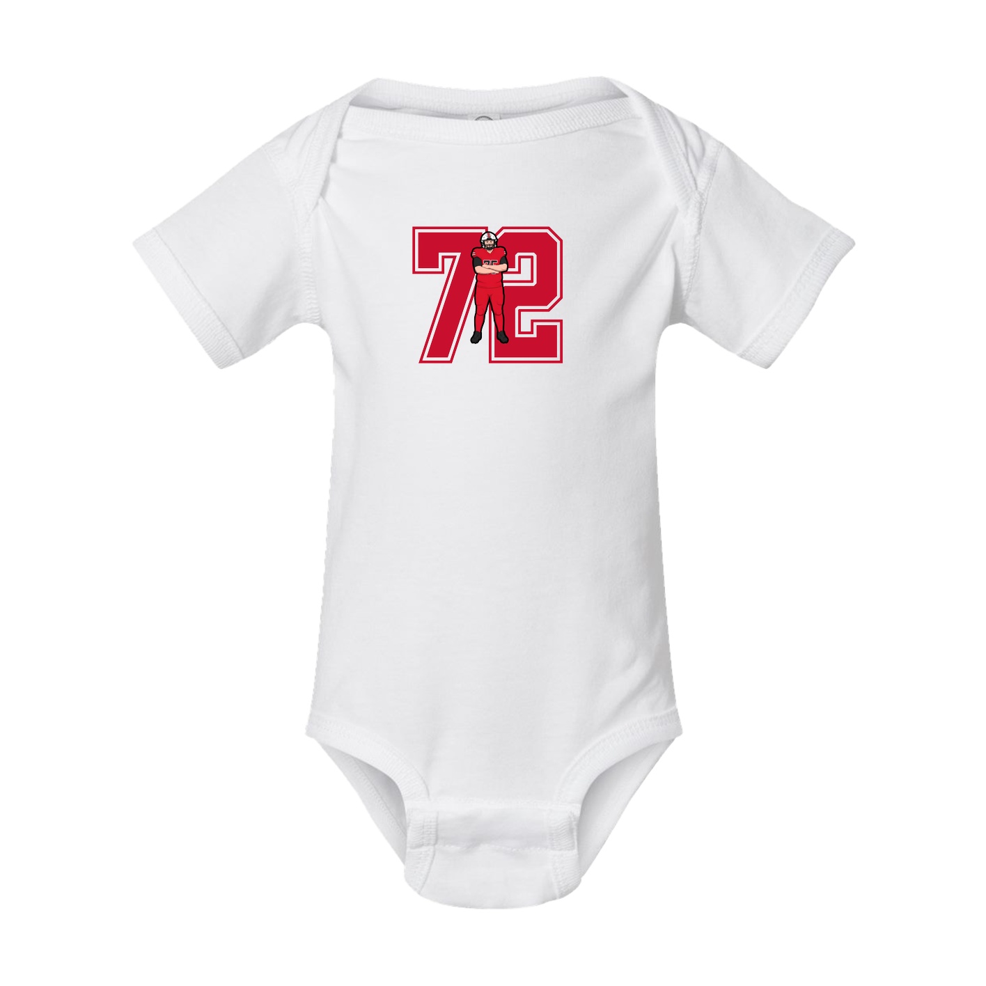 Baby Onesie — Number in White