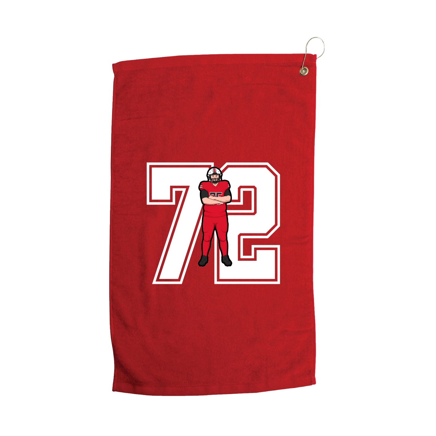 Golf Towel — Number in Red