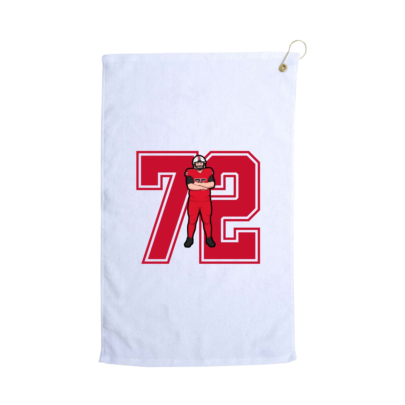 Golf Towel — Number in White
