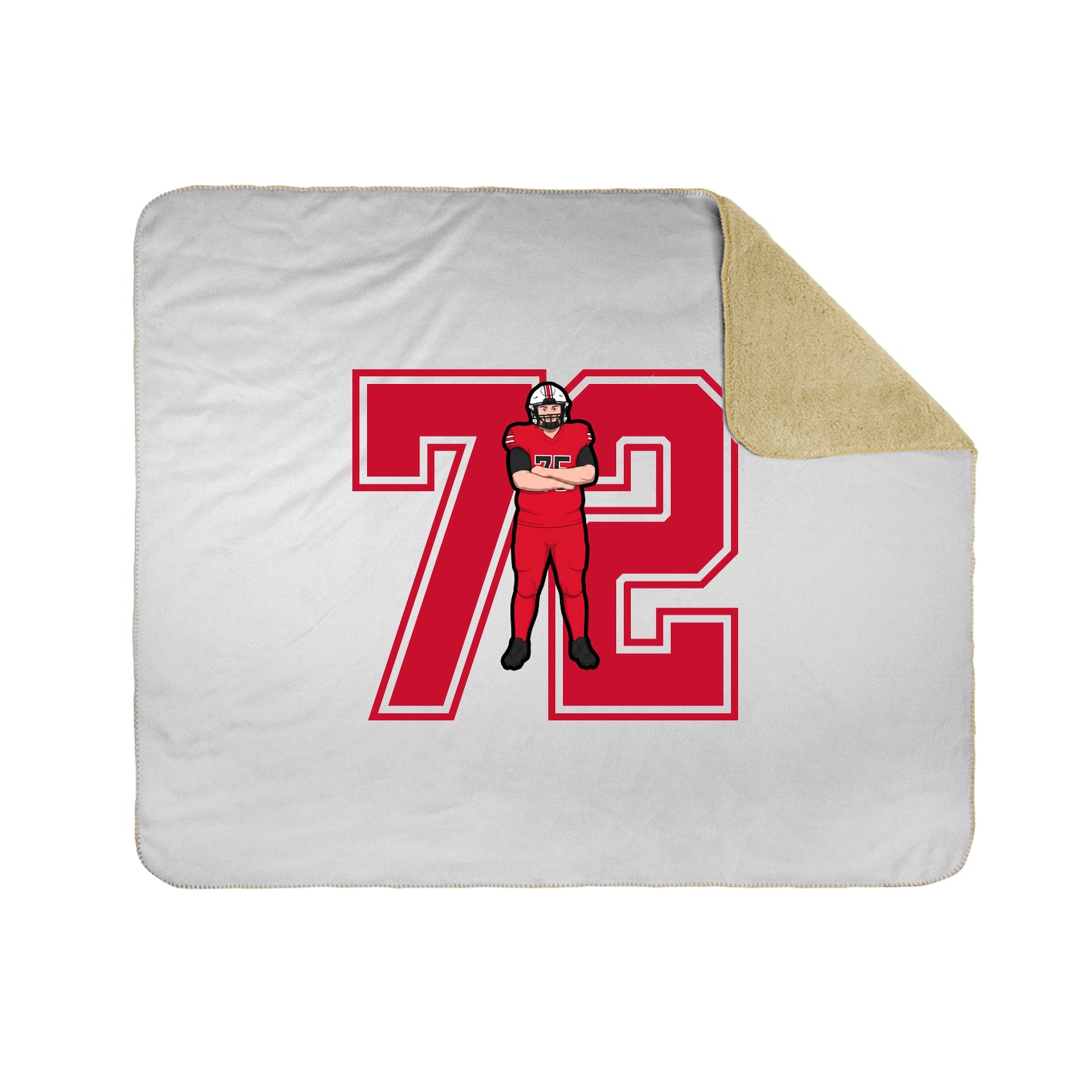 Throw Blanket — Number in White