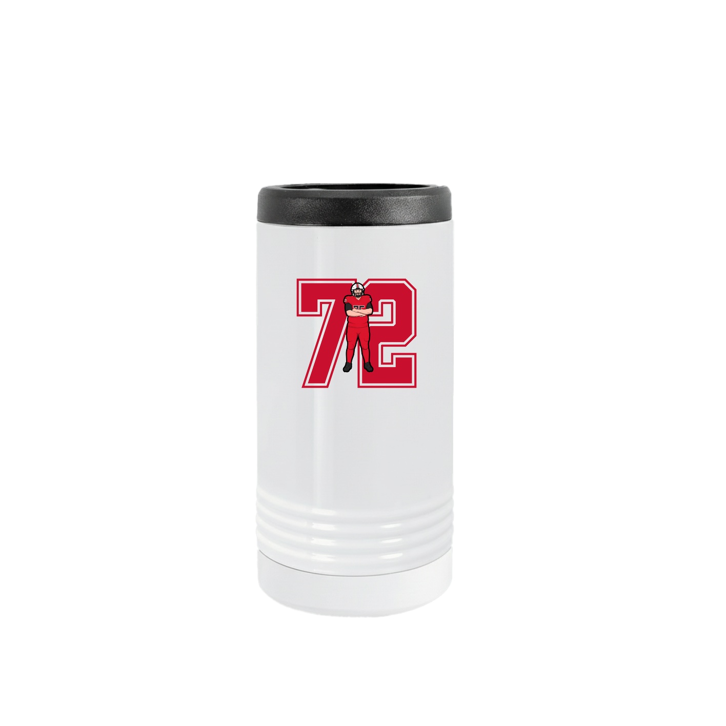 Slim Beverage Holder — Number in White