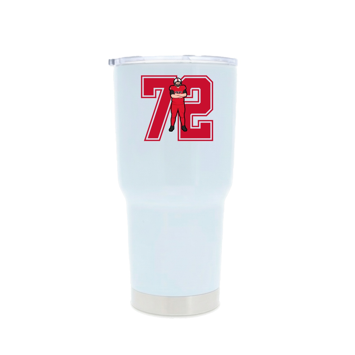 30oz Stainless Steel Tumbler — Number in White