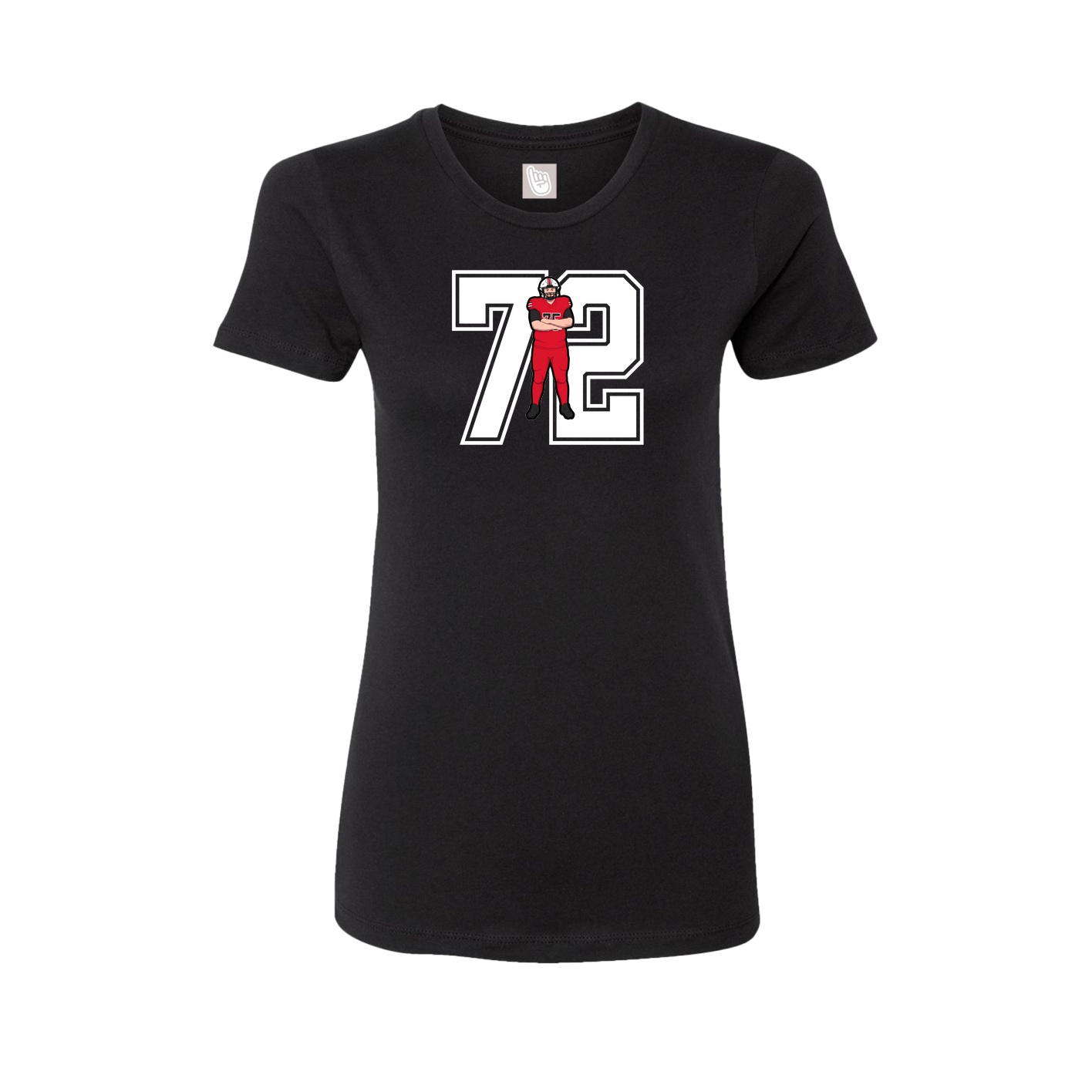 Womens Tee — Number in Black