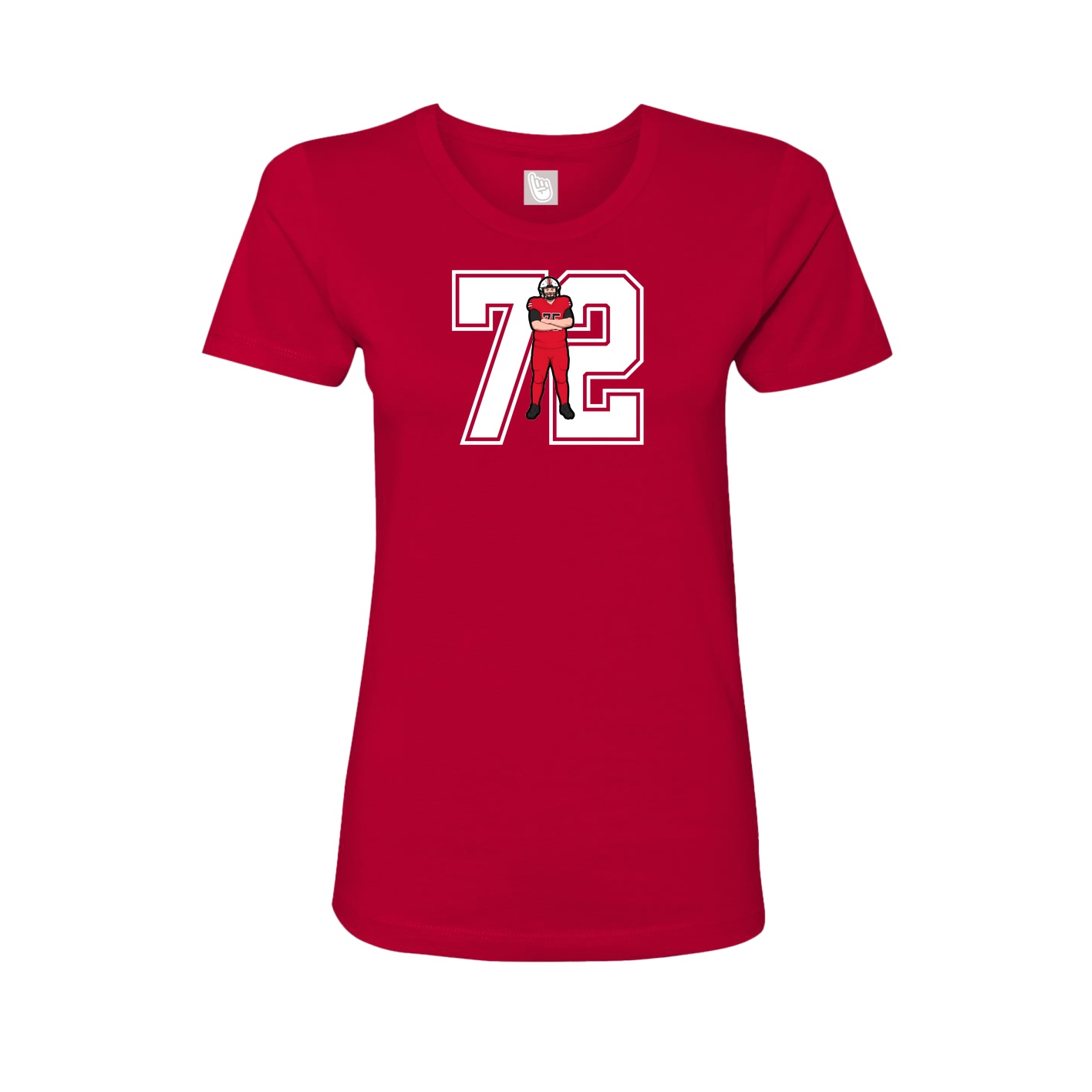 Womens Tee — Number in Red