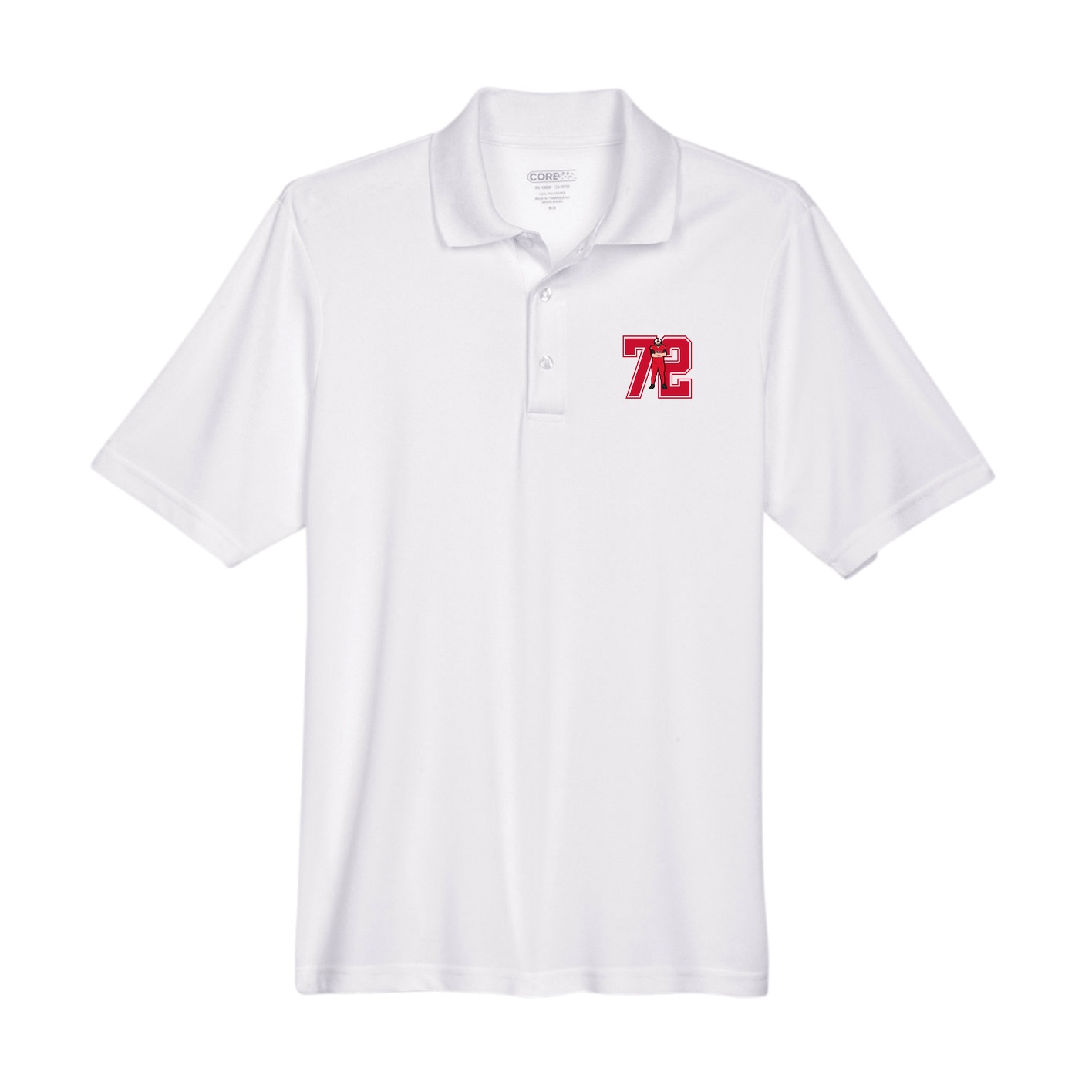 Performance Polo — Number in White
