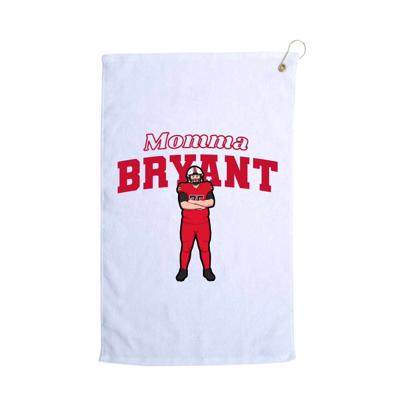 Golf Towel — Mothers Day Block in White