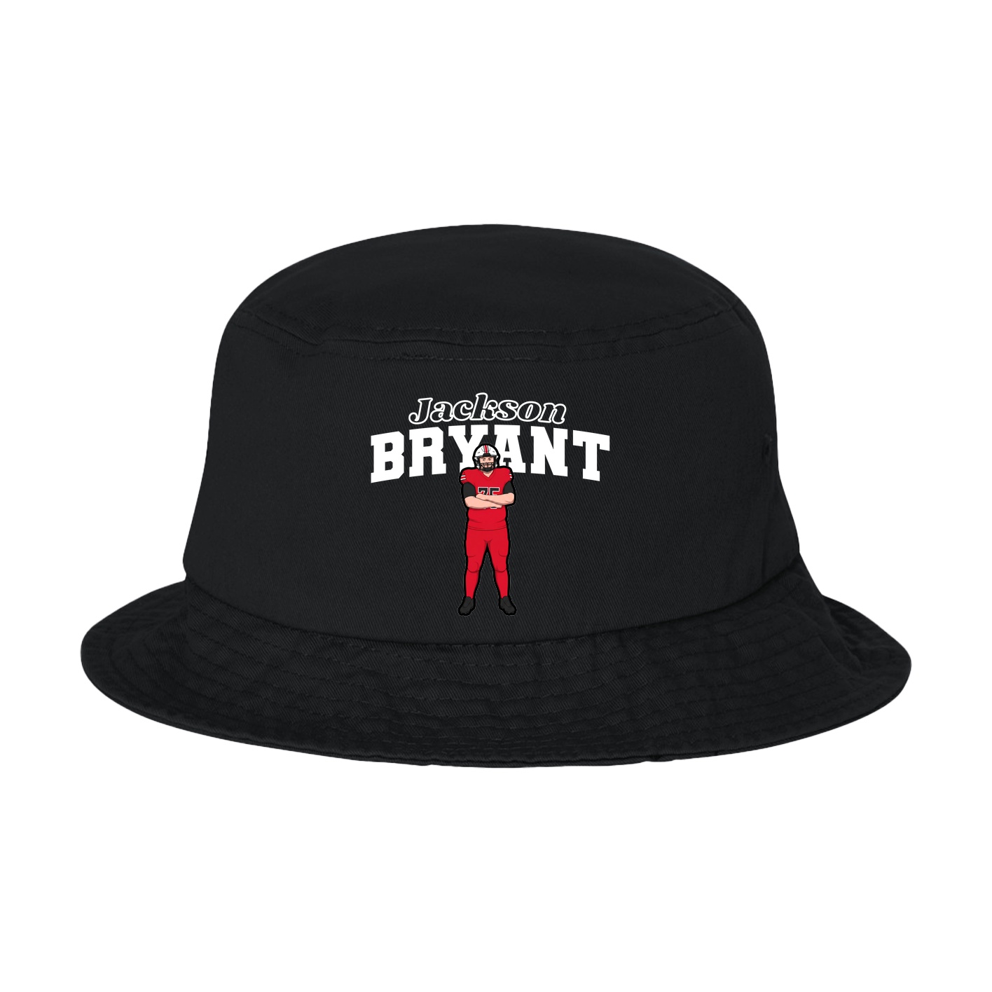 Bucket Cap — Name Arch in Black
