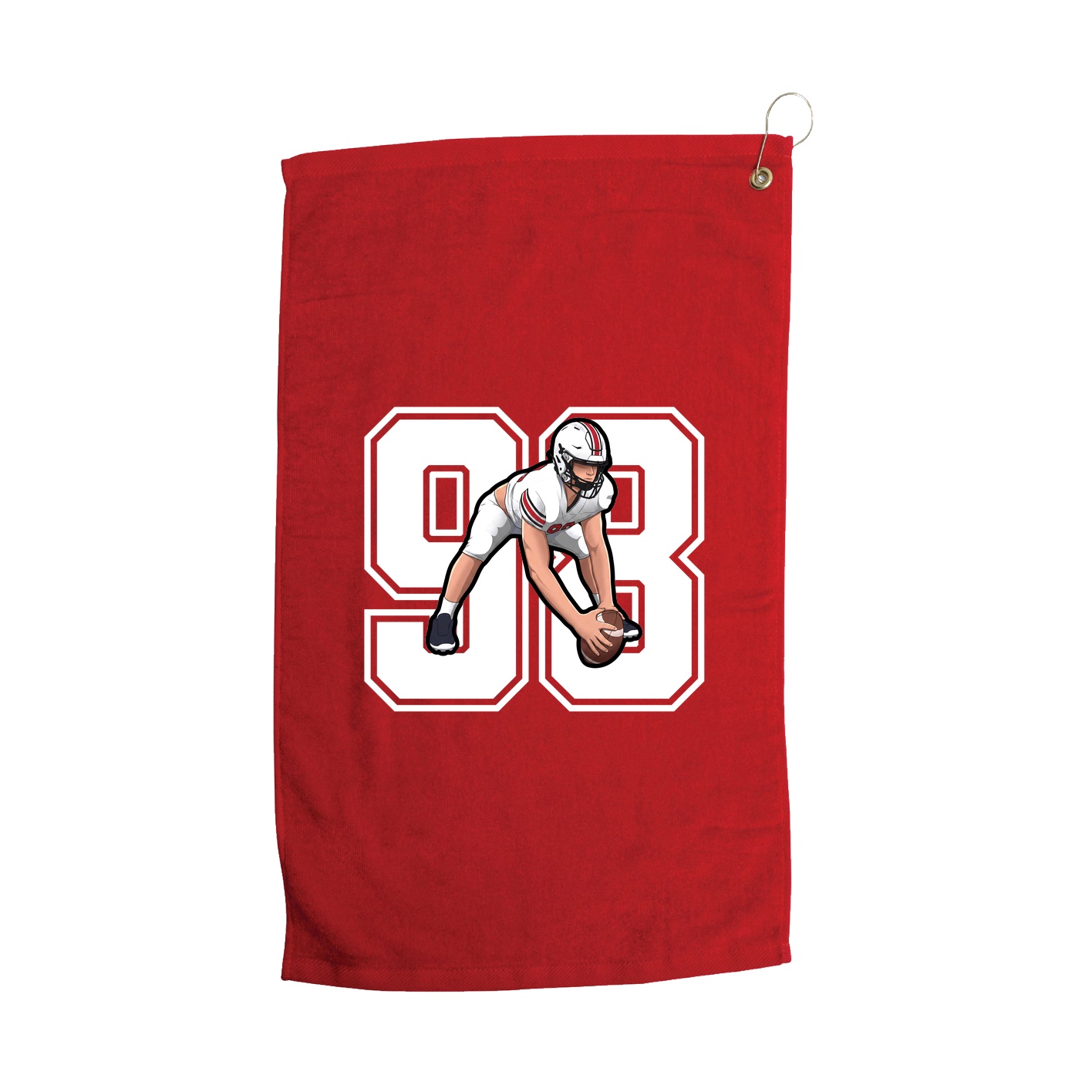 Golf Towel — Number in Red