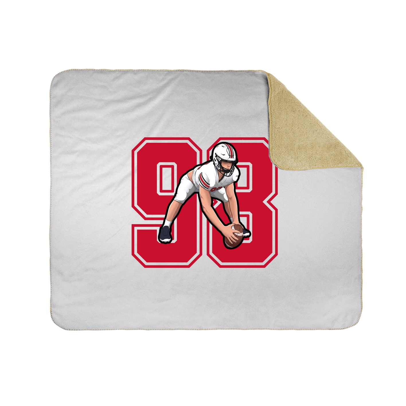 Throw Blanket — Number in White