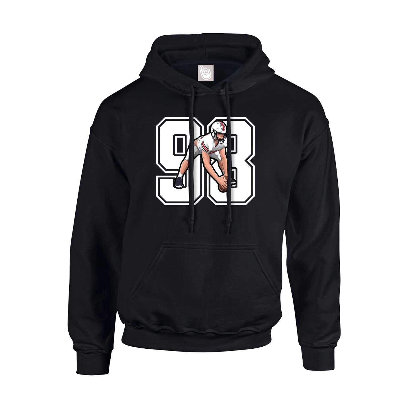 Hoodie — Number in Black