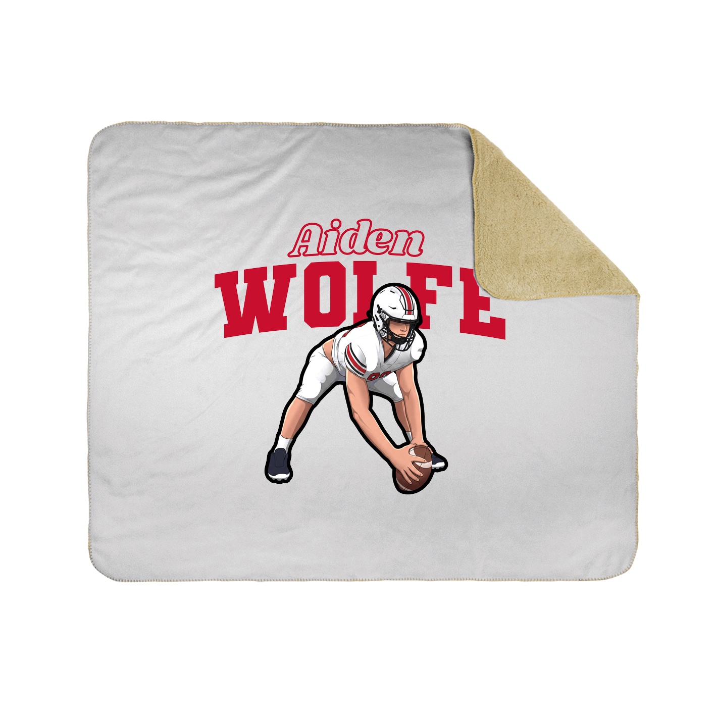 Throw Blanket — Name Arch in White