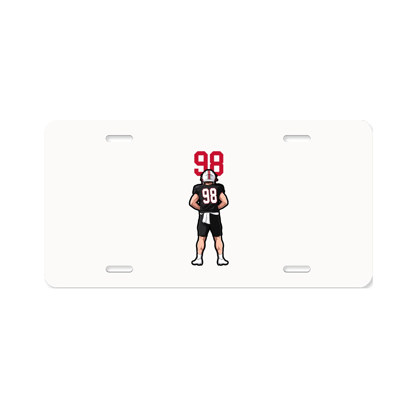 License Plate — Number Top in Classic