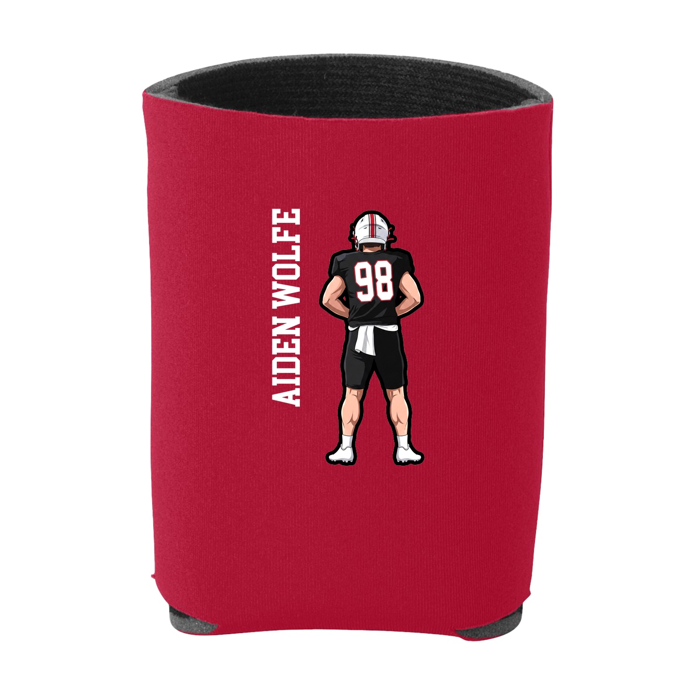 Can Holder — Name Vertical in Red