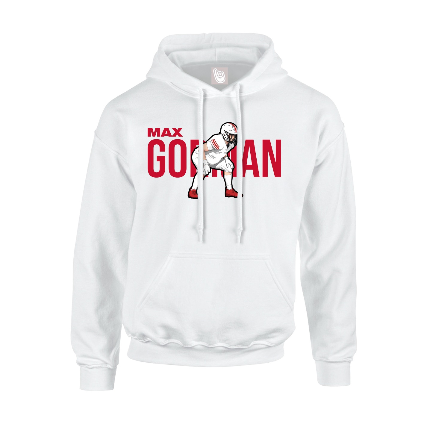 Youth Hoodie — Player Name in White