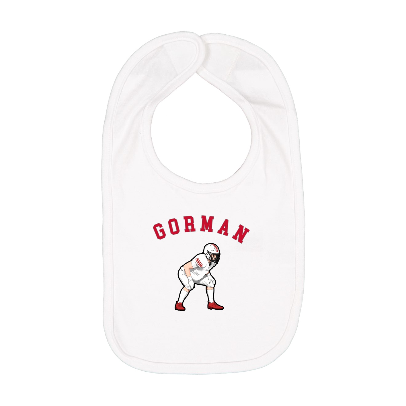Infant Bib — Shirsey Arch in White