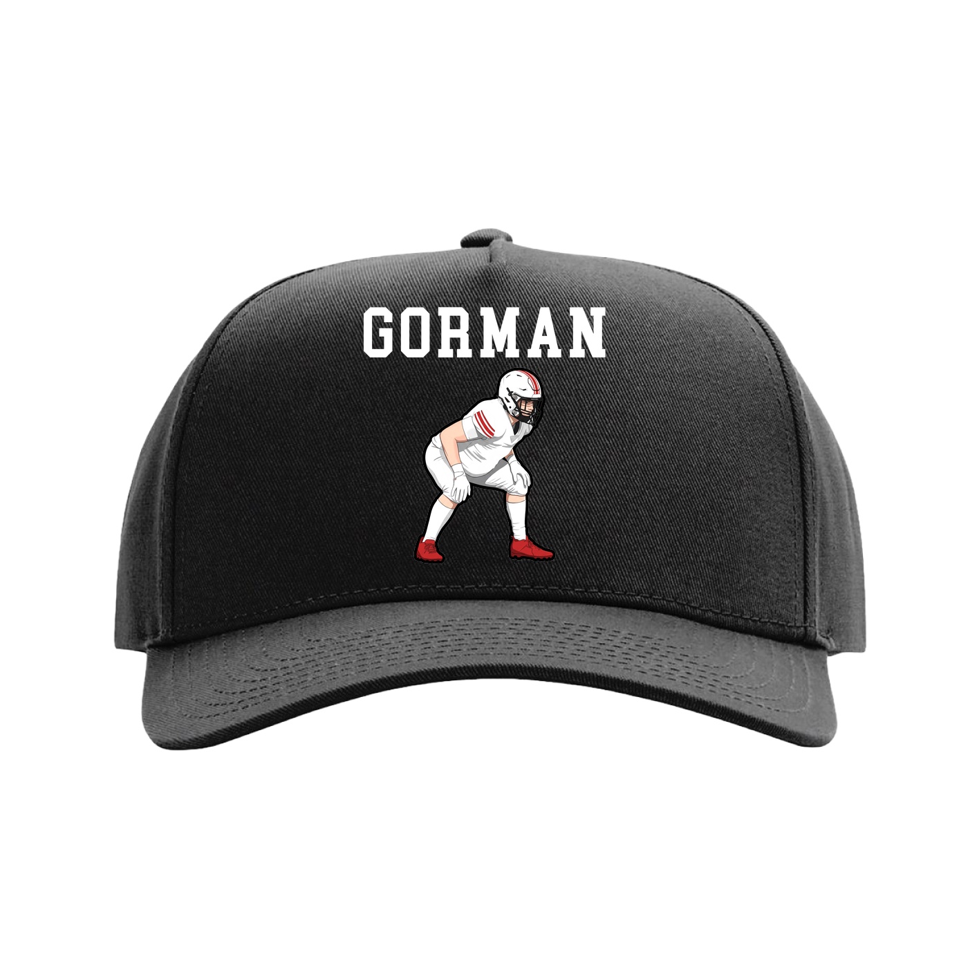 Full Fabric Five-Panel Champ Cap — Shirsey in Black