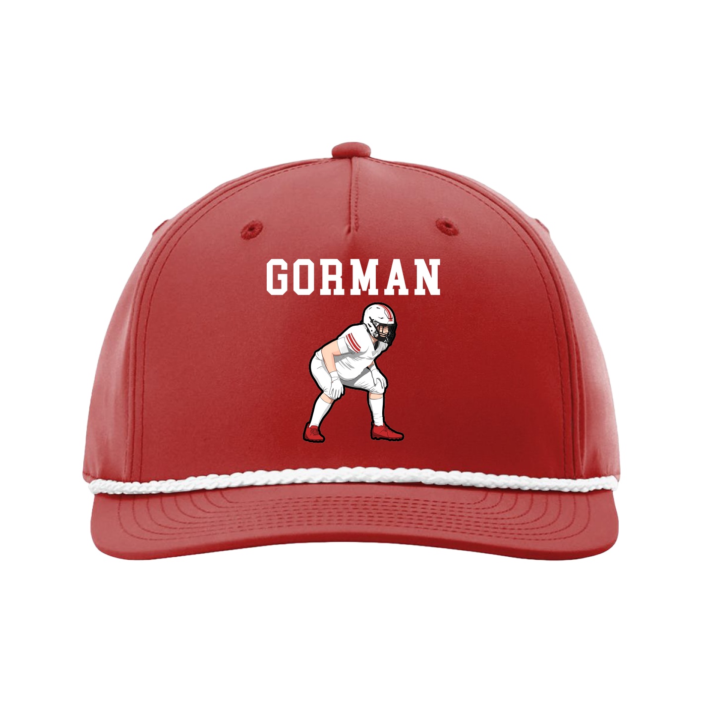 Five-Panel Classic Rope Cap — Shirsey in Red