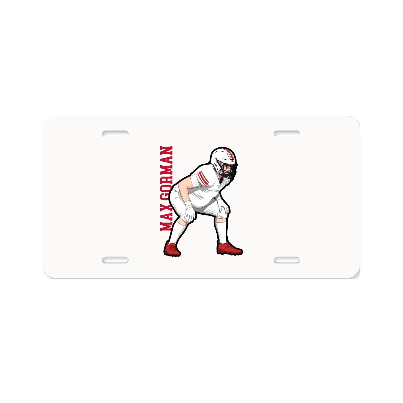 License Plate — Name Vertical in Classic
