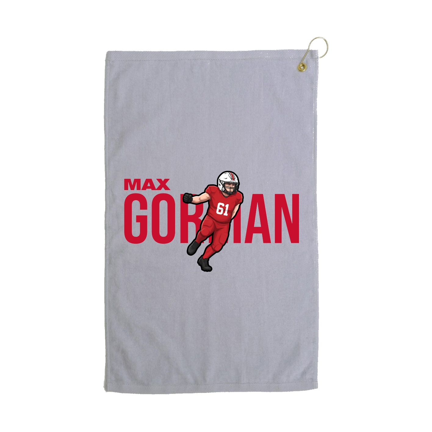 Golf Towel — Player Name in Grey