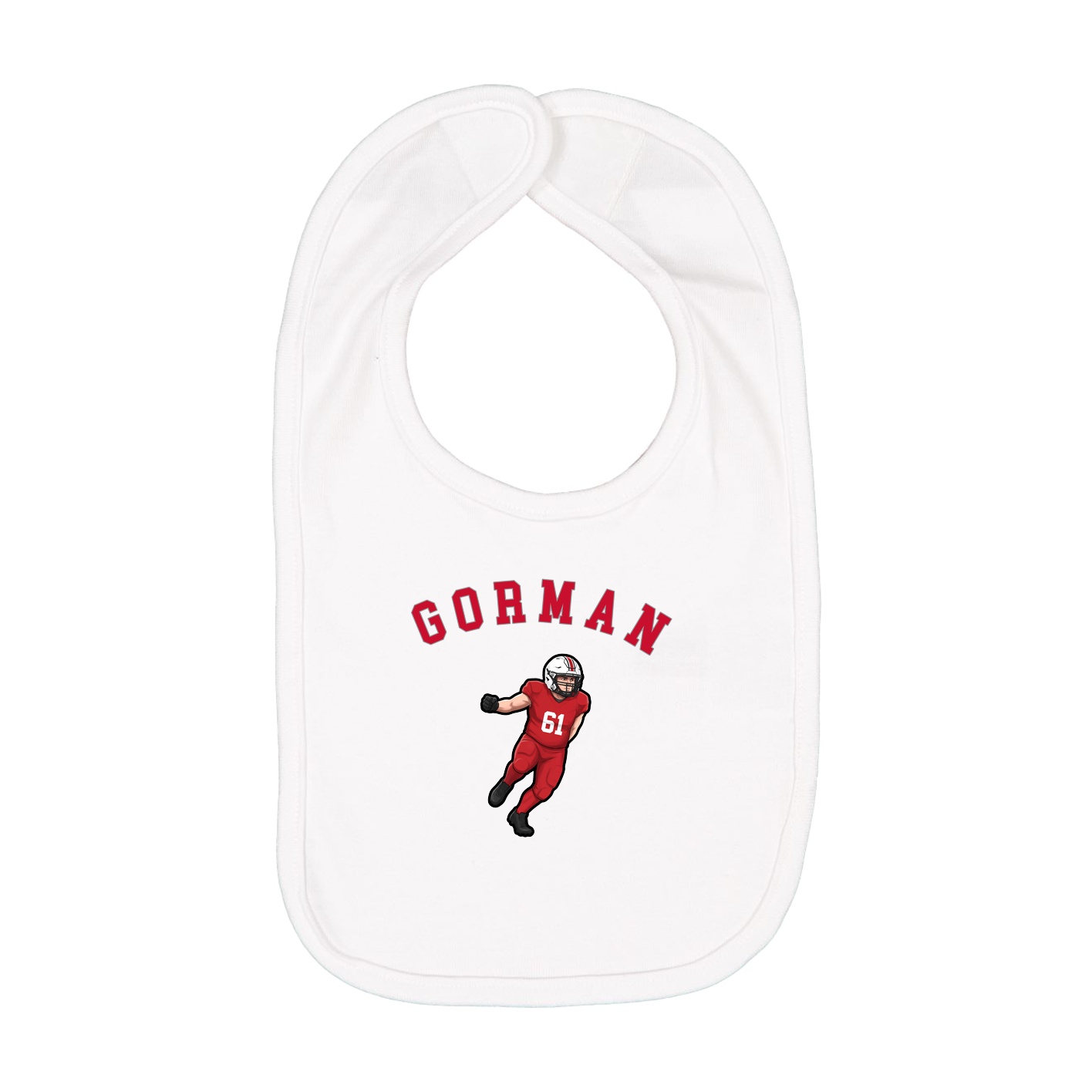 Infant Bib — Shirsey Arch in White