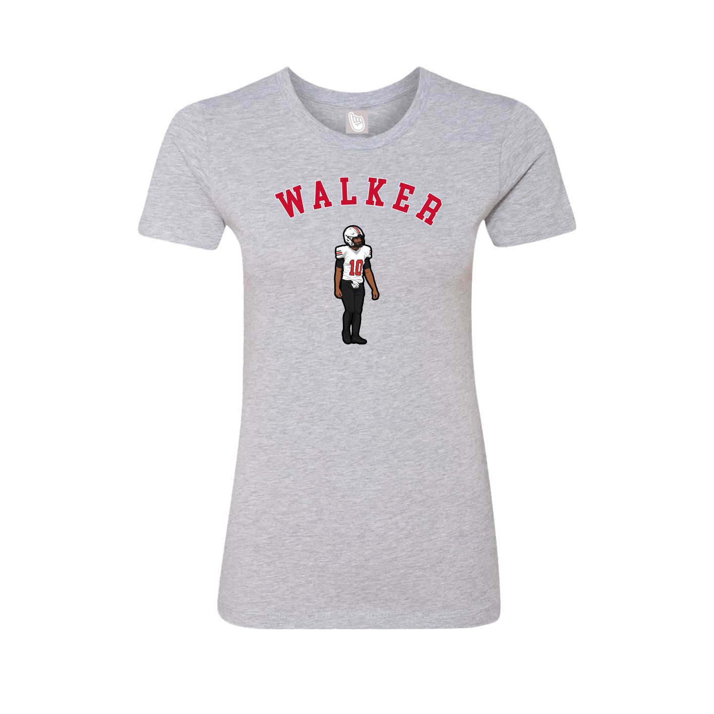 Fitted Women's Tee — Shirsey Arch in Grey